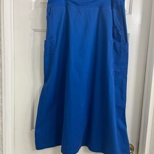 Butter Soft Women's Royal Blue A-Line Scrub Skirt